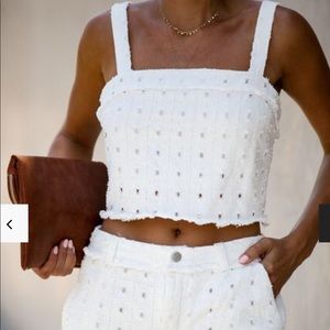 Vici collection white two piece set